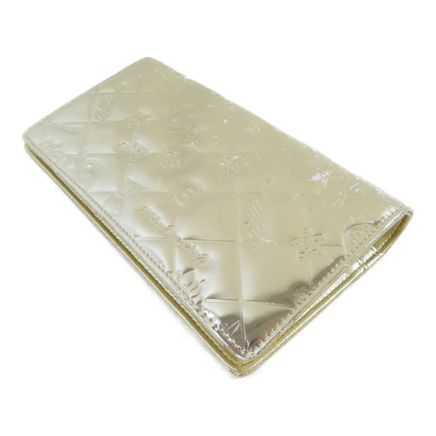 CHANEL CC GHW Long Wallet Calfskin Leather Gold