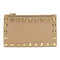Valentino GHW Card Coin Case Calfskin Leather Pastel Pink