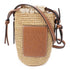 LOEWE Raffia Bucket Shoulder Bag Calfskin Leather Beige Brown