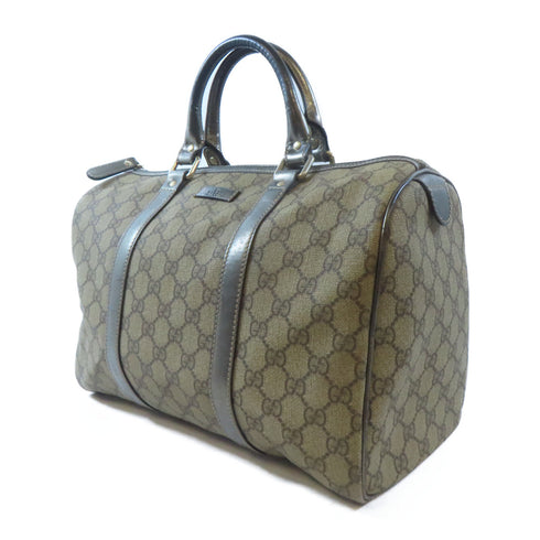 GUCCI GG GHW Boston Bag Hand Bag 193603 Coated Canvas Brown