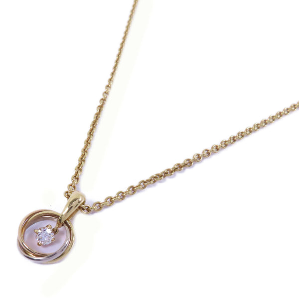 CARTIER Trinity Diamond Necklace Accessories 18K Yellow/White/Pink Gold