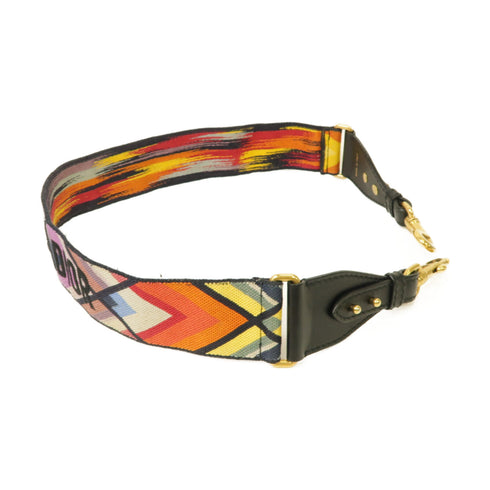 Christian Dior CD GHW Shoulder Strap Canvas Black/Multicolor