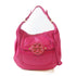 Tory Burch GHW Amanda Mini Flat Hobo 2 Way Shoulder Bag Calfskin Leather Magenta