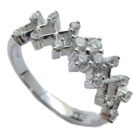 FINE JEWELRY 0.32ct Diamond Ring 18K White Gold US#6.25