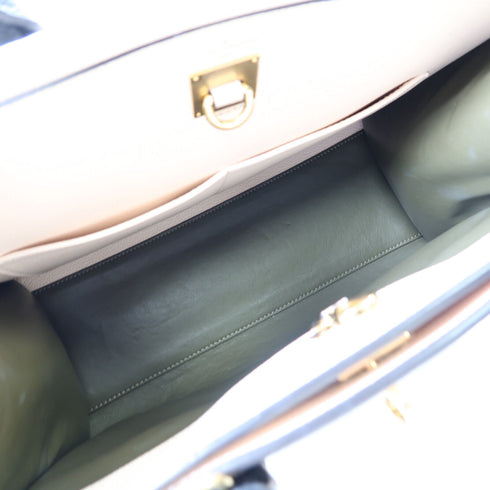 LOUIS VUITTON LV GHW City Steamer 2 Way Bag M53072 Calfskin Green/Beige/Black