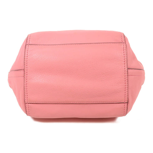 Tory Burch GHW 2 Way Shoulder Bag Calfskin Leather Pink