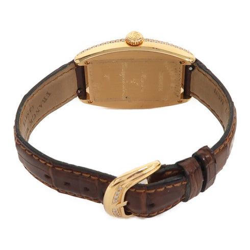 FRANCK MULLER Cintree Curvex Quartz Watch 18K Rose Gold/Stainless Steel Ivory