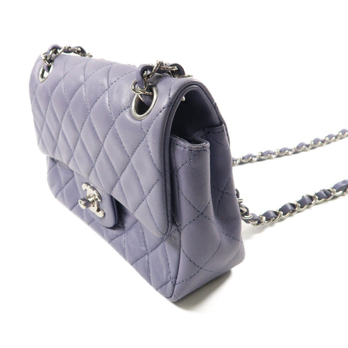 CHANEL CC SHW Classic Chain Shoulder Bag Lambskin Leather A69900 Purple