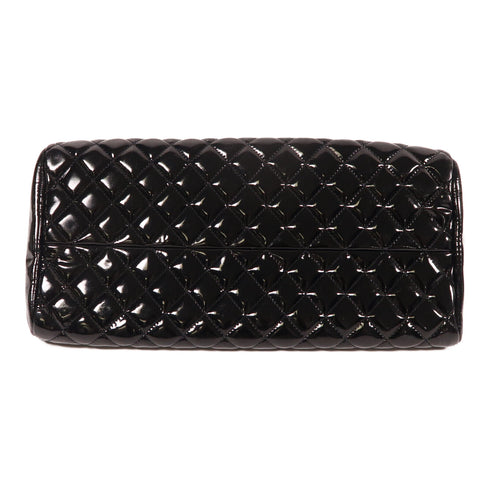 CHANEL CC SHW Chain Shoulder Bag Patent Leather Black v3