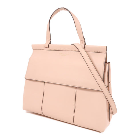 Tory Burch GHW 2 Way Shoulder Bag Calfskin Leather Pink v1