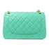 CHANEL CC GHW Large Classic Chain Shoulder Bag Lambskin Leather Green