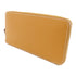 HERMES PHW Zipped Silk In Long Wallet Veau Epsom Leather Gold Brown