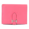 HERMES PHW Bearn Wallet Chevre Leather Rose Azalee Pink