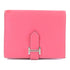 HERMES PHW Bearn Wallet Chevre Leather Rose Azalee Pink