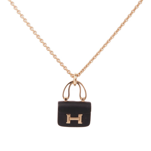 HERMES Amulette Constance Necklace Accessories 18K Pink Gold