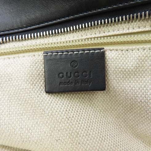 GUCCI GG SHW Shoulder Tote Bag Canvas Black