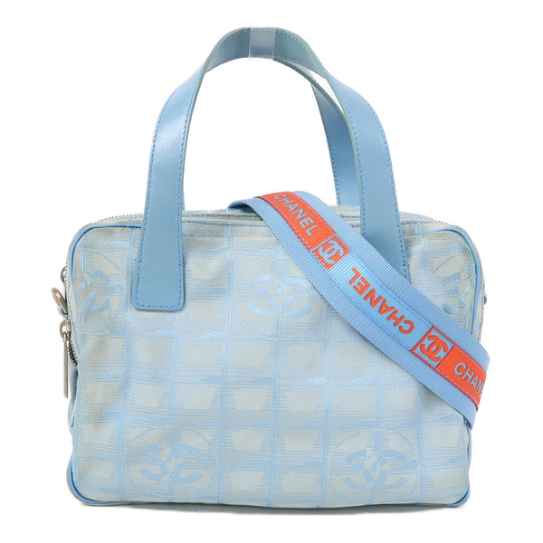 CHANEL CC SHW New Travel Line 2 Way Shoulder Bag Nylon Blue