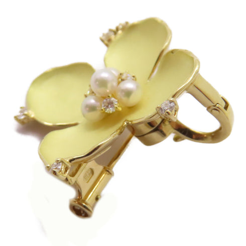 FINE JEWELRY 0.21ct Diamond Brooch 18K Yellow Gold 7.9g