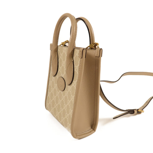 GUCCI GG GHW 2 Way Shoulder Bag Calfskin Leather 671623