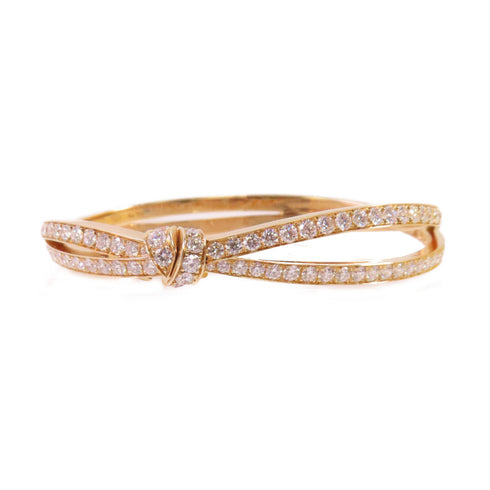 Chaumet Diamond Bracelet Bangle 18K Rose Gold