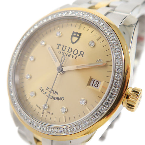 TUDOR Glamour Date Automatic Watch 55023 Stainless Steel/18K Yellow Gold Gold