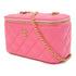 CHANEL Quilted CC GHW Chain Shoulder Bag Calfskin Leather Pink v3