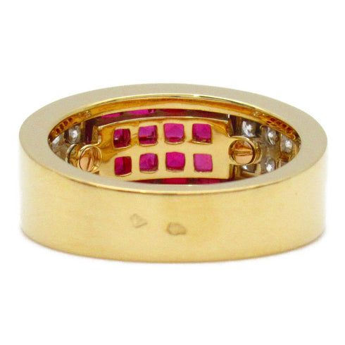 CARTIER Diabolo Ruby Diamond Ring 18K Yellow Gold US#6.25/JP#12.5/Cartier#53
