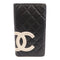 CHANEL Quilted CC SHW Cambon Long Wallet Calfskin Leather Black v1