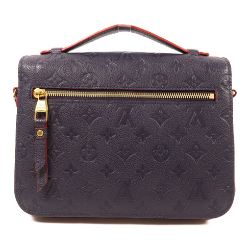 LOUIS VUITTON LV GHW Pochette Metis 2 Way Bag M44071 Monogram Empreinte Navy v2
