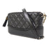 CHANEL Quilted CC GHW Gabrielle WOC Shoulder Bag A94505 Calfskin Leather Black
