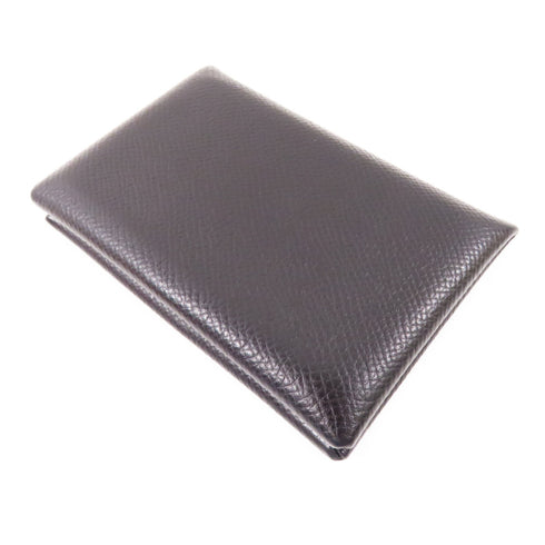HERMES Calvi Verso Card Holder Card Case Epsom Leather Black Noir