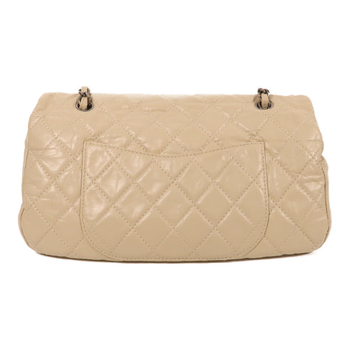 CHANEL CC SHW Chain Shoulder Bag Calfskin Leather Beige