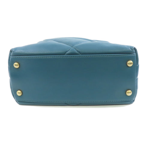 CHANEL Quilted CC GHW Chain Shoulder Bag Crossbody Lambskin Leather Green