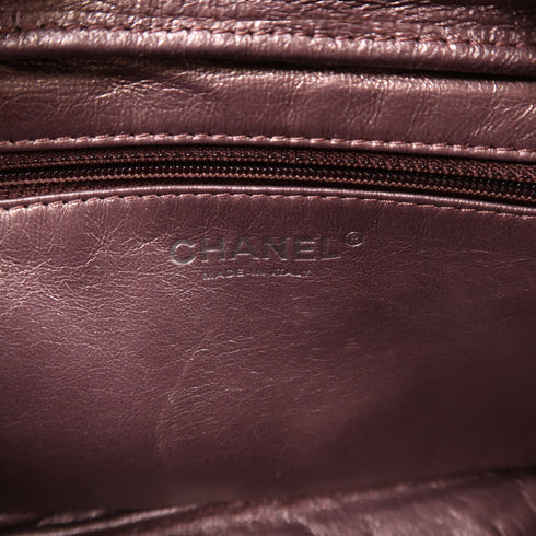 CHANEL CC Chain Shoulder Bag Calfskin Leather Metallic Pink