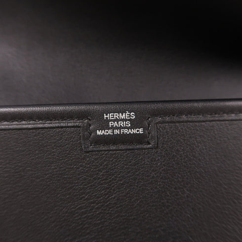HERMES Jige Elan 29 Clutch Swift Leather Black