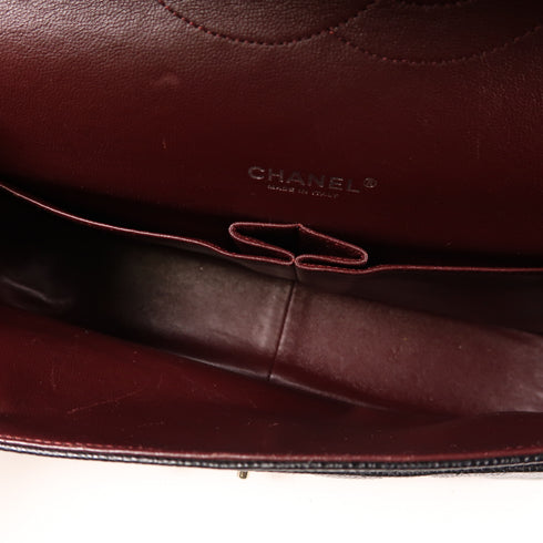 CHANEL CC SHW Maxi Classic Chain Shoulder Bag Calfskin Leather Black