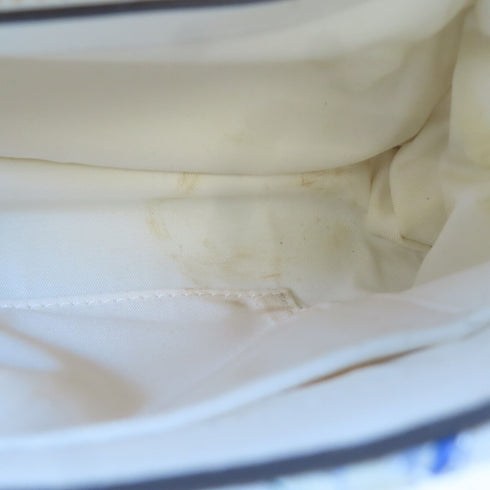 Tory Burch GHW Chain Shoulder Handbag Calfskin Leather White