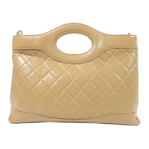 CHANEL Quilted CC GHW C31 Shopping Bag 2 Way Bag AS4854B Lambskin Light Brown