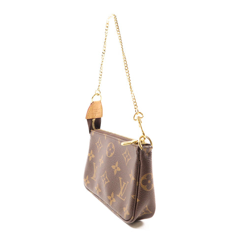 LOUIS VUITTON LV GHW Mini Pochette Accessoires Handbag M58009 Monogram Brown v4