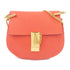 Chloe GHW Chain Shoulder Bag Crossbody Calfskin Leather Orange