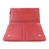 PRADA SHW Long Bifold Wallet Calfskin Leather Red
