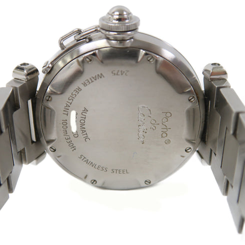 CARTIER Pasha C 35mm Automatic Watch W31015M7 Stainless Steel White