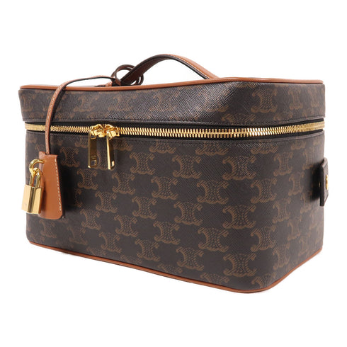CELINE GHW Travel Vanity Case Hand Bag 4M1292CZJ.04LU Coated Canvas