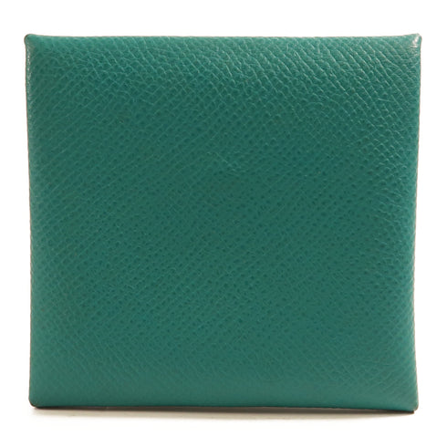 HERMES PHWBastia Card Case Purse Veau Epsom Leather Green