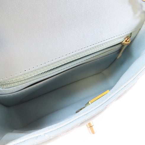 CHANEL Quitled CC GHW Mini Flap Shoulder Bag AS3738 Lambskin Leather