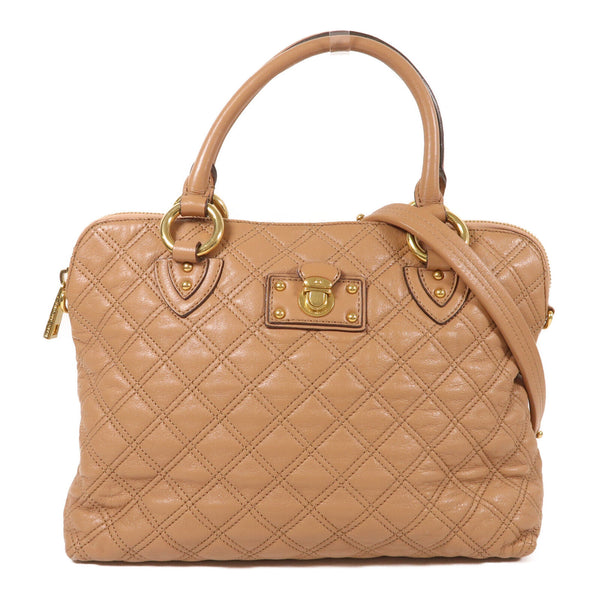 MARC JACOBS GHW 2 Way Shoulder Bag Calfskin Leather Pink