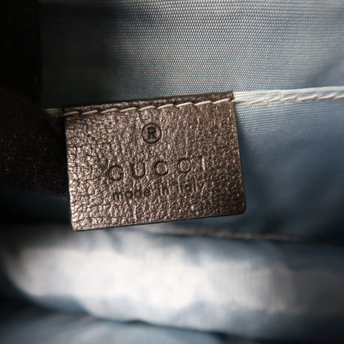 GUCCI GG GHW Sylvie 2 Way Shoulder Bag Handbag 470270 Calfskin Leather Black