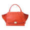 CELINE SHW Trapeze Tote Bag 2 Way Shoulder Handbag S-SN-0112 Calfskin Suede Red