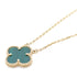 Van Cleef & Arpels Vintage Alhambra Malachite Necklace AR09VA00 18K Yellow Gold
