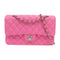 CHANEL Quilted CC SHW Classic 25 Chain Shoulder Bag Calfskin Leather Pink